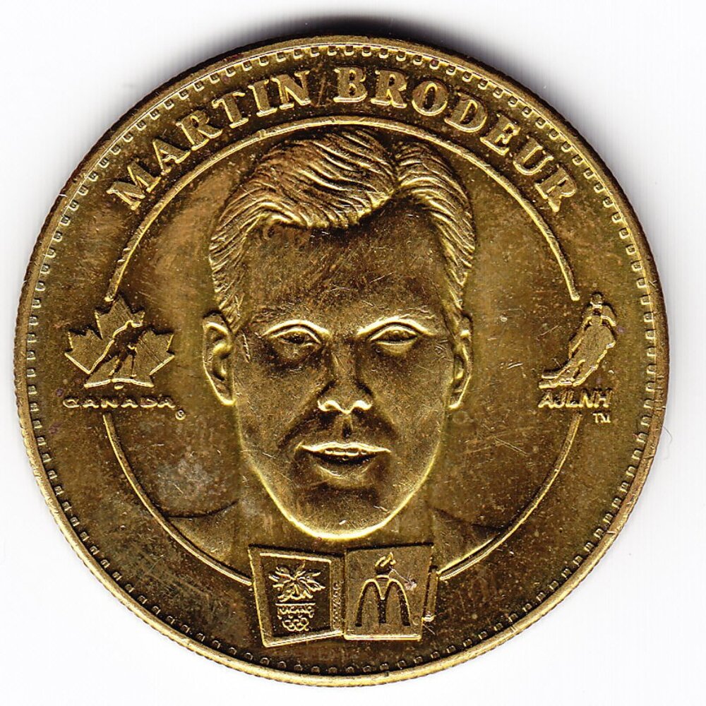 Team Canada NHLPA Martin Brodeur/Curtis Joseph Medal (b306)